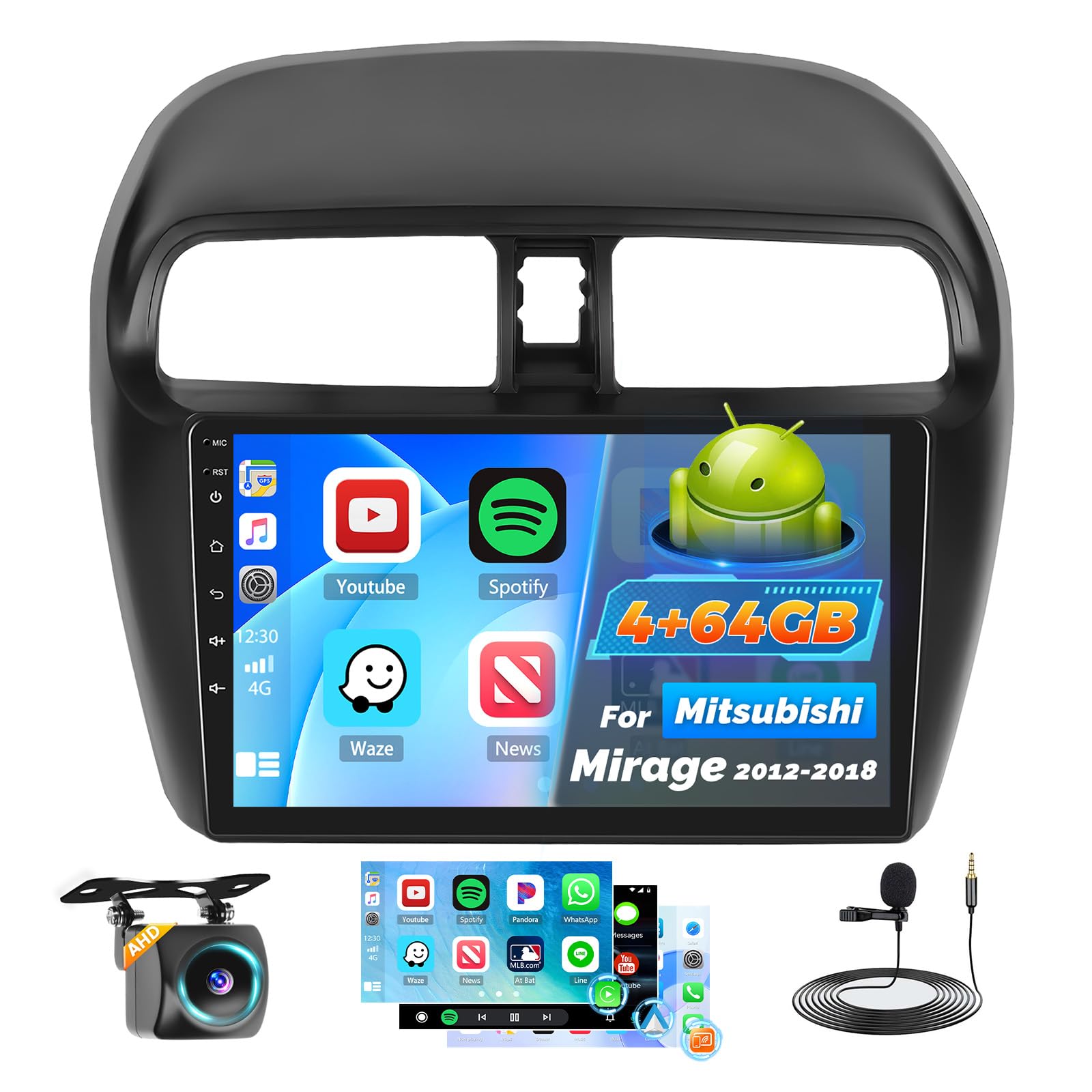 Amazon.com: [32EQ & 4+64G] Android 15 Car Radio for Mitsubishi